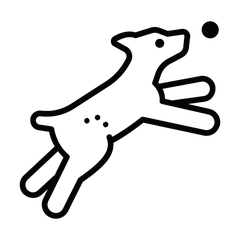 Ícono de comportamiento del cachorro